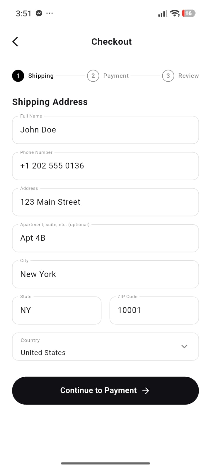 Epic Kicks — Checkout · Shipping