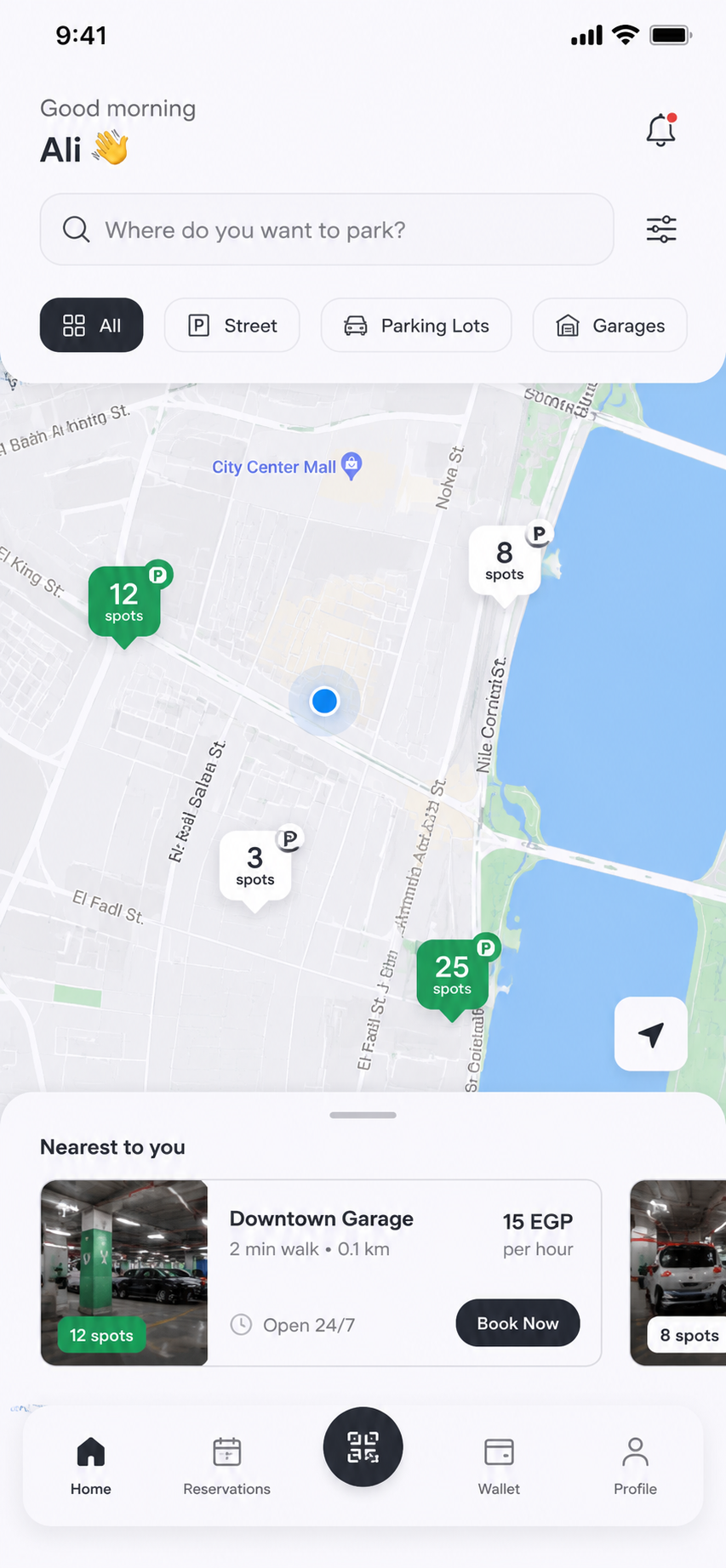 Smart Parking — Home & nearest
