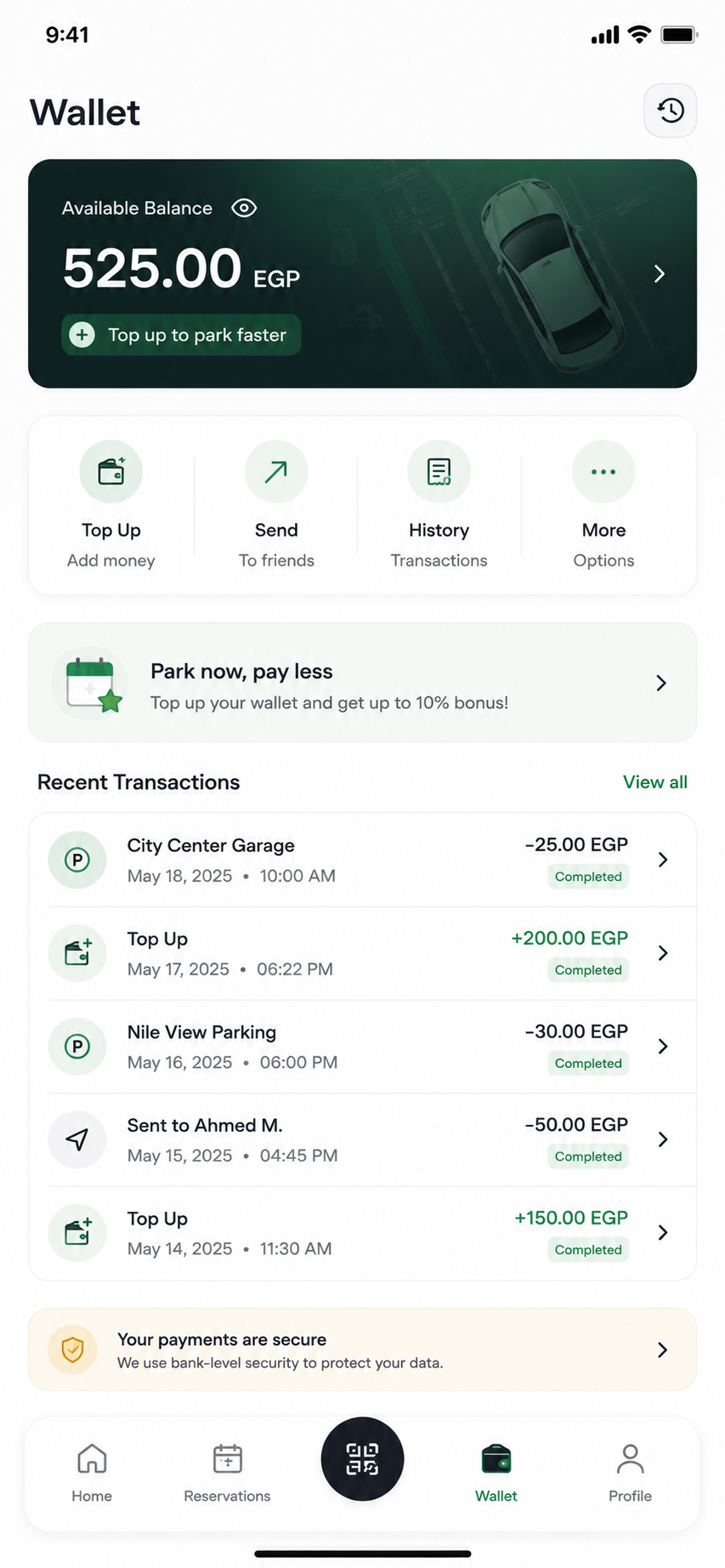 Smart Parking — Wallet